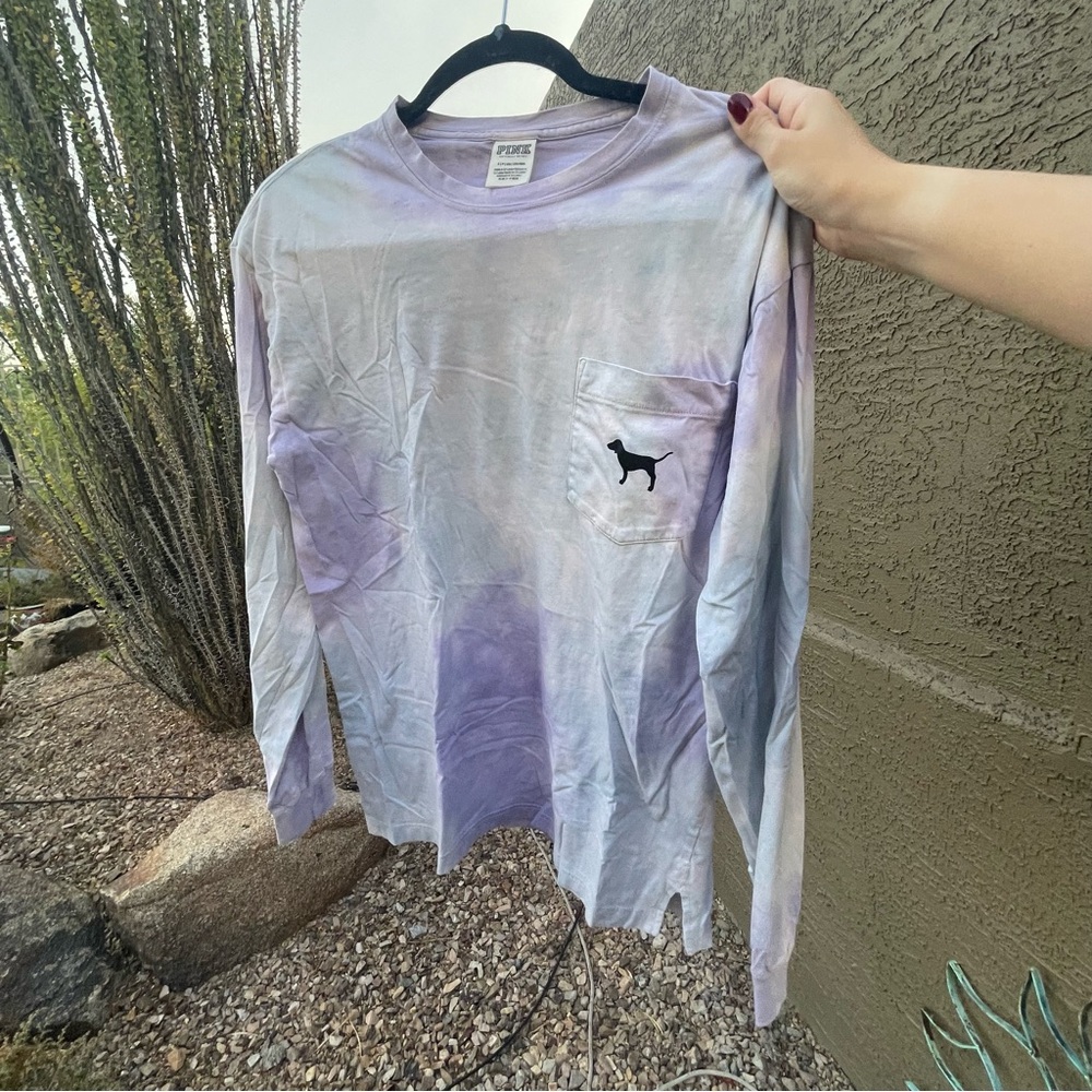 Purple Pastel Tie-Dye Long Sleeve Shirt